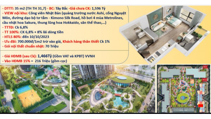 Bán gấp căn hộ tại Vinhomes Smart City